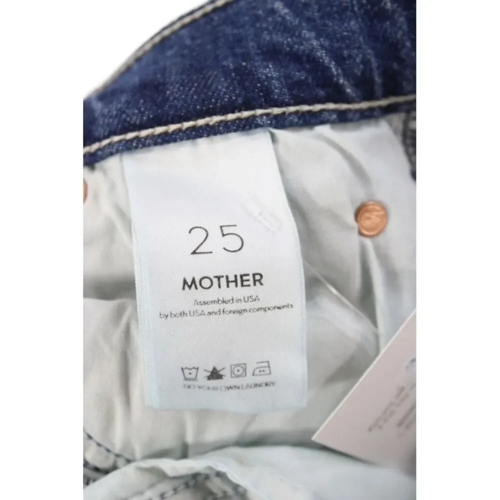 Mother Superior Womens Cropped High Rise Jeans Blue Cotton Size 25